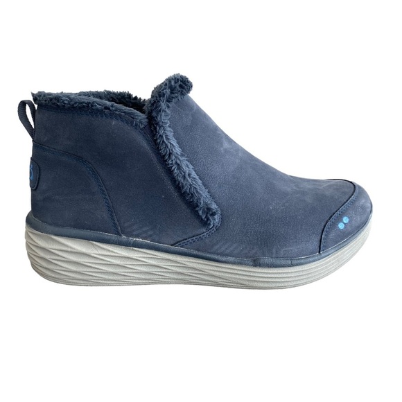 RYKA Faux Fur Slip On Wedge Ankle Boots Namaste Blue Size 10M - Picture 6 of 13